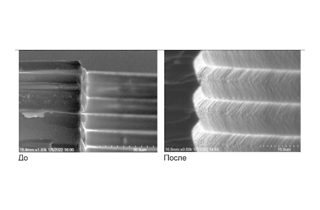 Удаление полимера (процесс TSV)