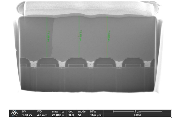 Результаты технологических процессов. Осаждение затравочного слоя вольфрама и площадки из алюминия