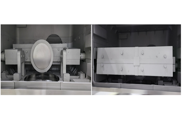 Наклоняемый и вращающийся подложкодержатель в верхней камере