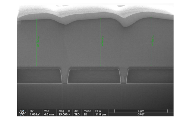 Результаты технологических процессов. Осаждение слоя Al